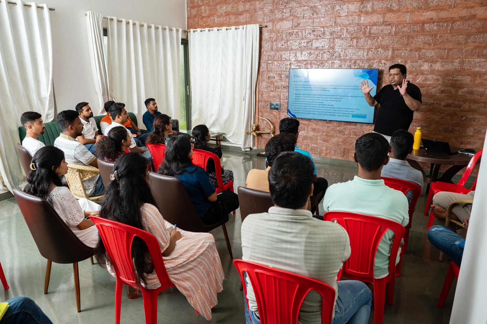 Client team offsite training session